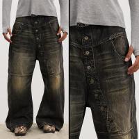 DND4DES LONG BREASTED WASHED DENIM BLACK