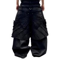 ThoughtWeFriends ATTACHED DETACHABLE WAXED DISTRESSED DENIMS