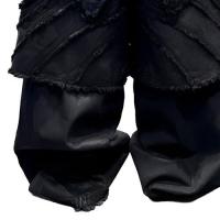 ThoughtWeFriends ATTACHED DETACHABLE WAXED DISTRESSED DENIMS