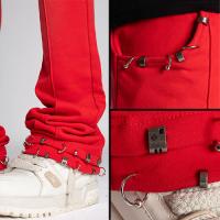 GUAPI CRIMSON RED PIERCING SWEAT PANTS