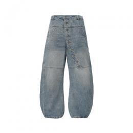 DND4DES LONG BREASTED WASHED DENIM BLUE