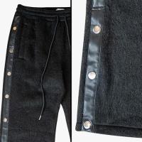 EPTM MOHAIR SNAP PANTS - BLACK