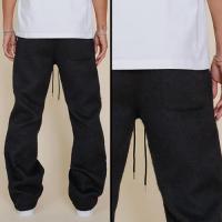 EPTM MOHAIR SNAP PANTS - BLACK